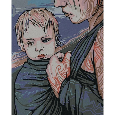zuty malování podle čísel Matka se synem 80 x 100 cm vypnuté plátno na rám