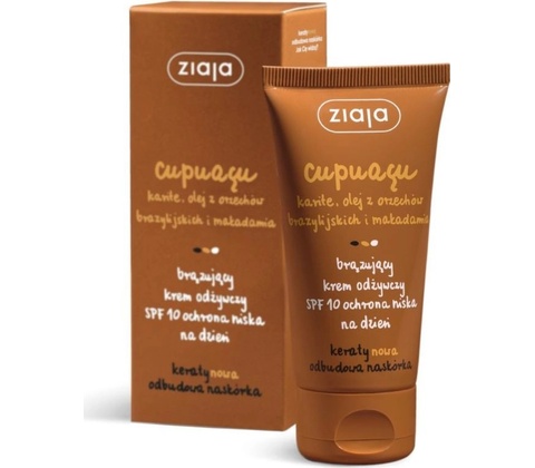 Ziaja Cupuacu Bronzing SPF 10 vyživující samoopalovací pleťový krém na den 50ml