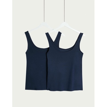 Marks & Spencer 2 потника Flexifit с висок дял модал Marks & Spencer морско синьо Marks & Spencer | Sin | ЖЕНИ | S