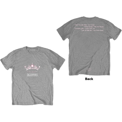 Blackpink tričko The Album Crown šedé