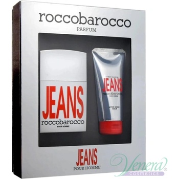 Rocco Barocco Jeans Pour Homme Комплект (EDT 75ml + After Shave Balm 100ml) за Мъже