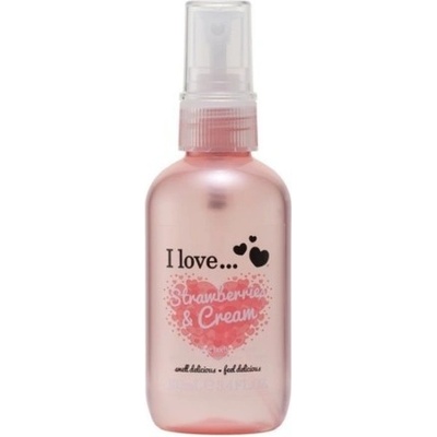 I Love osviežujúci telový sprej s vôňou jahôd a zamatového krému (Strawberries & Cream Refreshing Body Spritzer) 100 ml