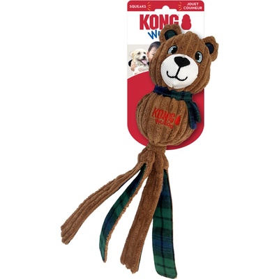 KONG KONG Holiday Wubba мече от рипсено кадифе - играчка за кучета Ø 9 x 37 см