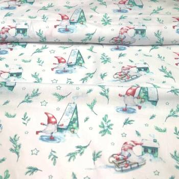 Vianočná bavlnená látka na meter, šírka 160 cm, na vianočné dekorácie