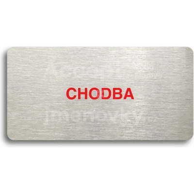 ACCEPT Piktogram CHODBA - stříbrná tabulka - barevný tisk bez rámečku