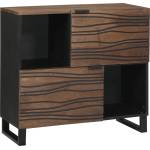 vidaXL Шкаф Кафяво 80 x 33 x 75 см мангово дърво масив (4018035)