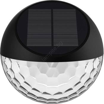 Aigostar - LED соларен стенен фенер 2W 1, 2V черен 2700K IP44 (AI0988)