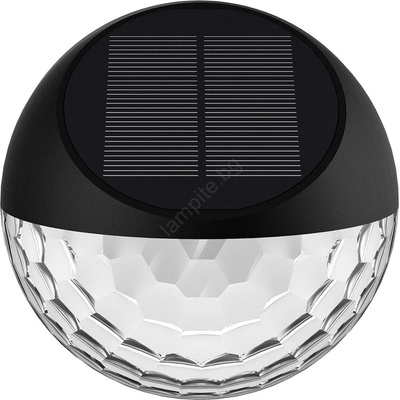 Aigostar - LED соларен стенен фенер 2W 1, 2V черен 2700K IP44 (AI0988)