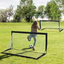 Homcom Sada 2 fotbalových mini branek 186 x 90 x 89 cm černé