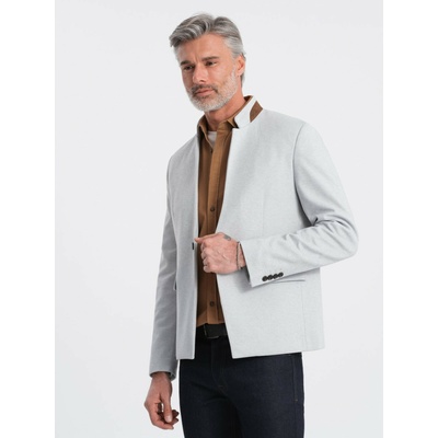 Ombre Clothing Мъжко яке в цвят тен със стояща яка Ombre Clothing Ombre Clothing | Siv | МЪЖЕ | M