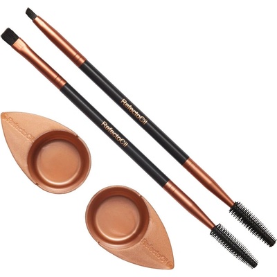 RefectoCil Cosmetic Brush Browista Toolkit štetček pre aplikáciu farby na obočie + štetček na presnú prácu s farbou na obočie + aplikačné misky 2 ks