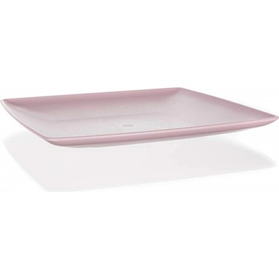 Banquet Plastový hranatý dezertní talíř CULINARIA 19x19cm růžový