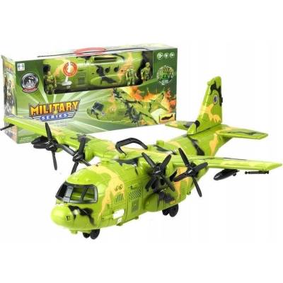 Lean Toys Velké vojenské letadlo s figurkami, 64 cm