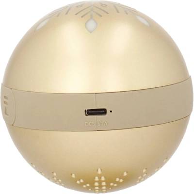 Vianočná ozdoba na stromček s Bluetooth reproduktorom zlatá 8,5 × 8,5 × 9,5 cm - 1 kus