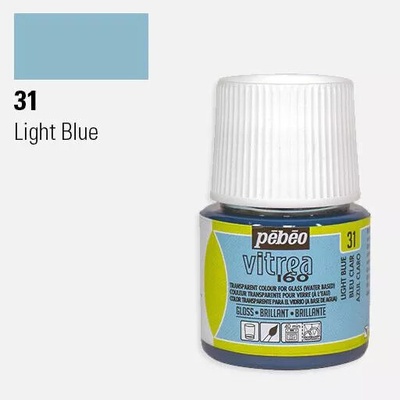 Vitrea Pebeo vypalovací barvy na sklo 45 ml jednotlivé odstíny Světle modrá 31 – Hledejceny.cz