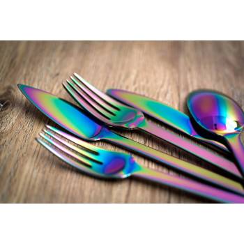 Herdmar (Португалия) Комплект прибори за хранене HERDMAR SPIGA с PVD покритие Rainbow (дъга) - 36 части (Herdmar 080-3036-0117-190-0073)