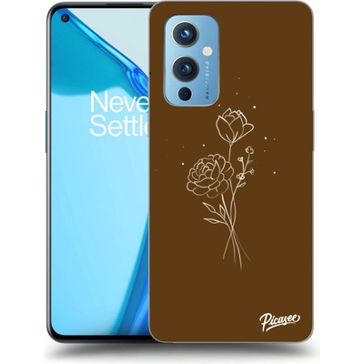Púzdro Picasee ULTIMATE CASE OnePlus 9 - Brown flowers