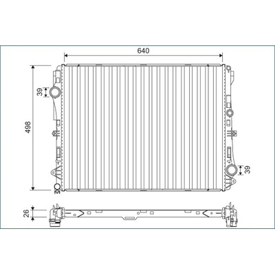 Chladič vody pro motor VALEO 701141