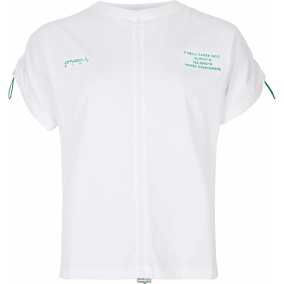 O'Neill Dámske tričko FUTURE SPORTS ADJUSTABLE T-SHIRT biela zelená