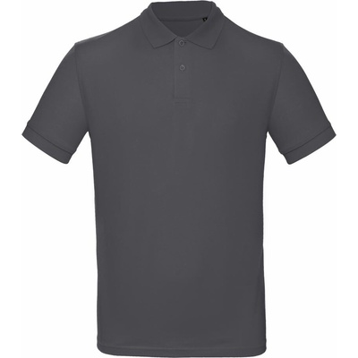 B&C INSPIRE POLO MEN Pánská polokošile s krátkým rukávem tmavě šedá