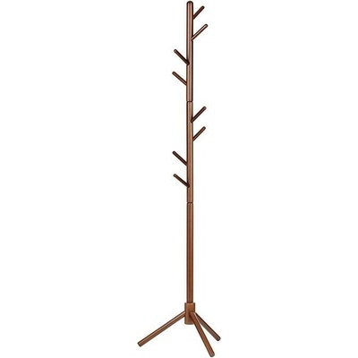 ČistéDřevo Dřevěný stojanový věšák 175 cm - hnědý