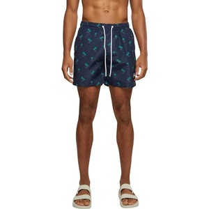 Urban Classics Бански гащета Urban classics Pattern swimming shorts - Blue (Black / Blue)