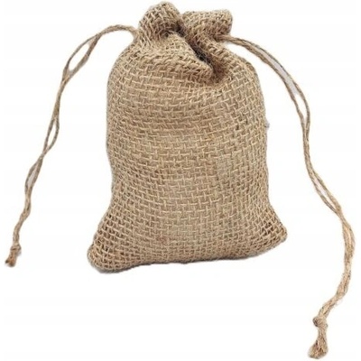 Jutové vrecúško so šnúrkou, malé jutové vrecko 10x15 cm na darčeky sviatky