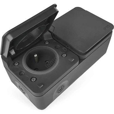 EMOS Двойно гнездо за влажна среда ip55 (ems1222)