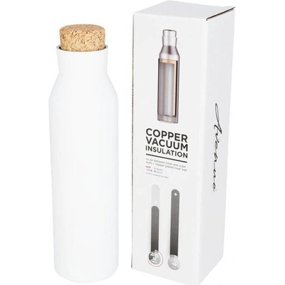Norse medená vákuom izolovaná fľaša s korkom biela 590 ml