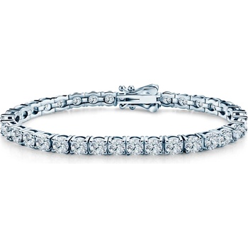 SAVICKI Тенис гривна Luminy 4, 1 мм: сребърна, moисанити