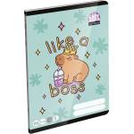 LIZZY Тетрадка, с телбод, A5, правила, 32 страници, 3 клас, LIZZYSULI, "Lollipop Capybara", "16-32" 7500168000 (7500168000)