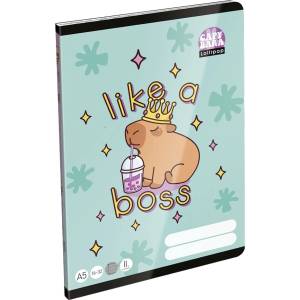 LIZZY Тетрадка, с телбод, A5, правила, 32 страници, 3 клас, LIZZYSULI, "Lollipop Capybara", "16-32" 7500168000 (7500168000)