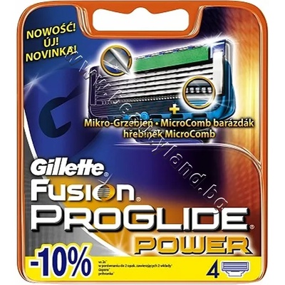 Gillette Ножчета Gillette Fusion ProGlide Power, 4-Pack, p/n GI-1301205 - Резервни ножчета за самобръсначка (GI-1301205)
