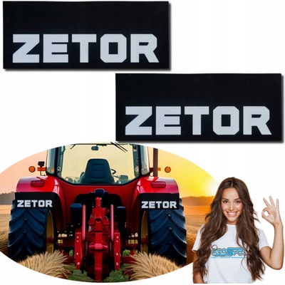 Zástěrka ZETOR černá - bílá 44x18cm sada