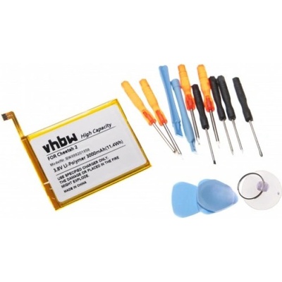 VHBW Батерия за Cubot Cheetah 2, включен инструмент, 3000 mAh (888201856)