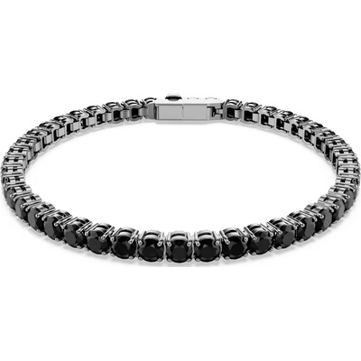 Swarovski Tenisový náramok s čiernymi kryštálmi Matrix Tennis 5696032 15,5 cm