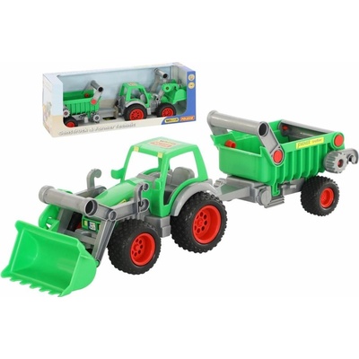 Wader Traktor farmár s lopatou a návesom