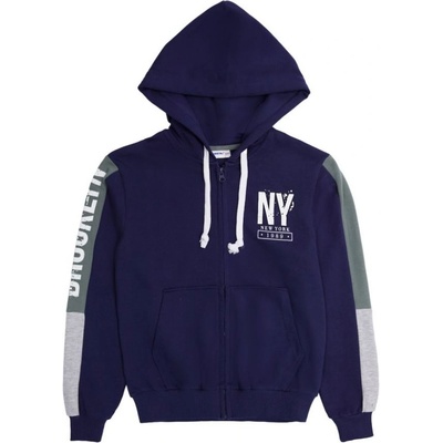 Winkiki Kids Wear Chlapecká mikina na zip Brooklyn navy