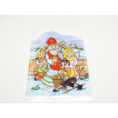 Sáček PP 20x40cm čiry, Mikulášská rodinka 413474