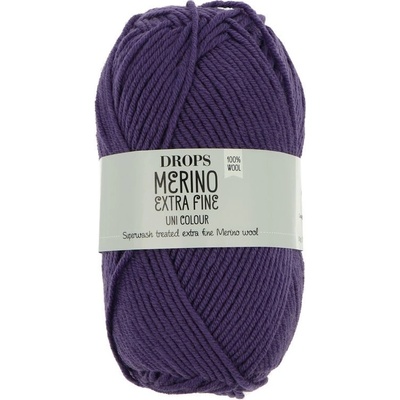 Drops Merino Extra Fine Uni Colour 44 tmavo fialová