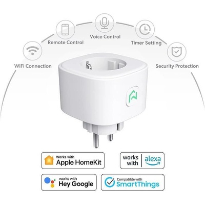 Meross Промо пакет Meross смарт Wi-Fi плъг Meross MSS210, 2 бр. , бял (Homekit, Google, Alexa, SmartThings)