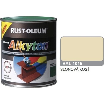 RUST OLEUM ALKYTON antikorózna farba na hrdzu 2v1 RAL 1015 slonová kosť 750 ml