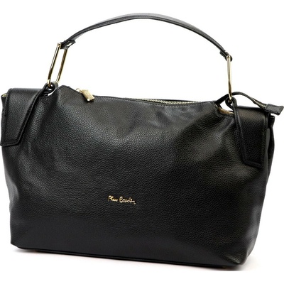 Pierre Cardin 55091 FRZ čierna dámska kožená kabelka s popruhom cez rameno 40 x 25 x 14 cm