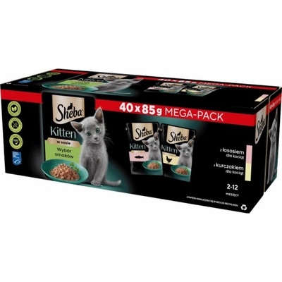 SHEBA Kitten Selection of Flavors krmivo 40 x 85 g