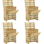 vidaXL Слетен градински компостер 4 pcs Зелено 110 x 58 x 113 см (3446546)