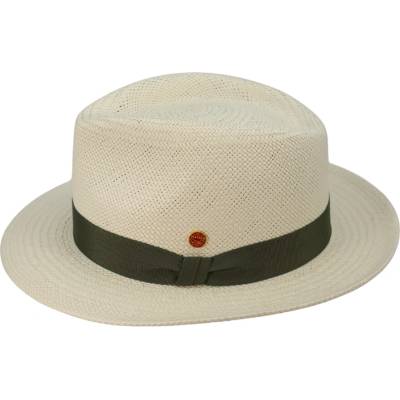 Mayser Maleo panamský klobouk trilby bílý zelená stuha