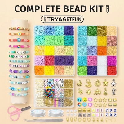 Sada na výrobu šperků KidsGifts 9000 korálků pro děti 3+