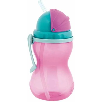 Image 1 of Canpol babies Преходно нетечащо шише с мека сламка Canpol - 370 ml, розово (56/113_pin)