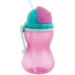 Canpol babies Преходно нетечащо шише с мека сламка Canpol - 370 ml, розово (56/113_pin) - ozone