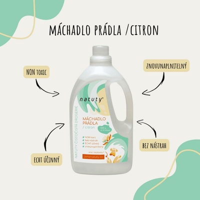Natuty Máchadlo prádla s vůní citronu 1,5 l